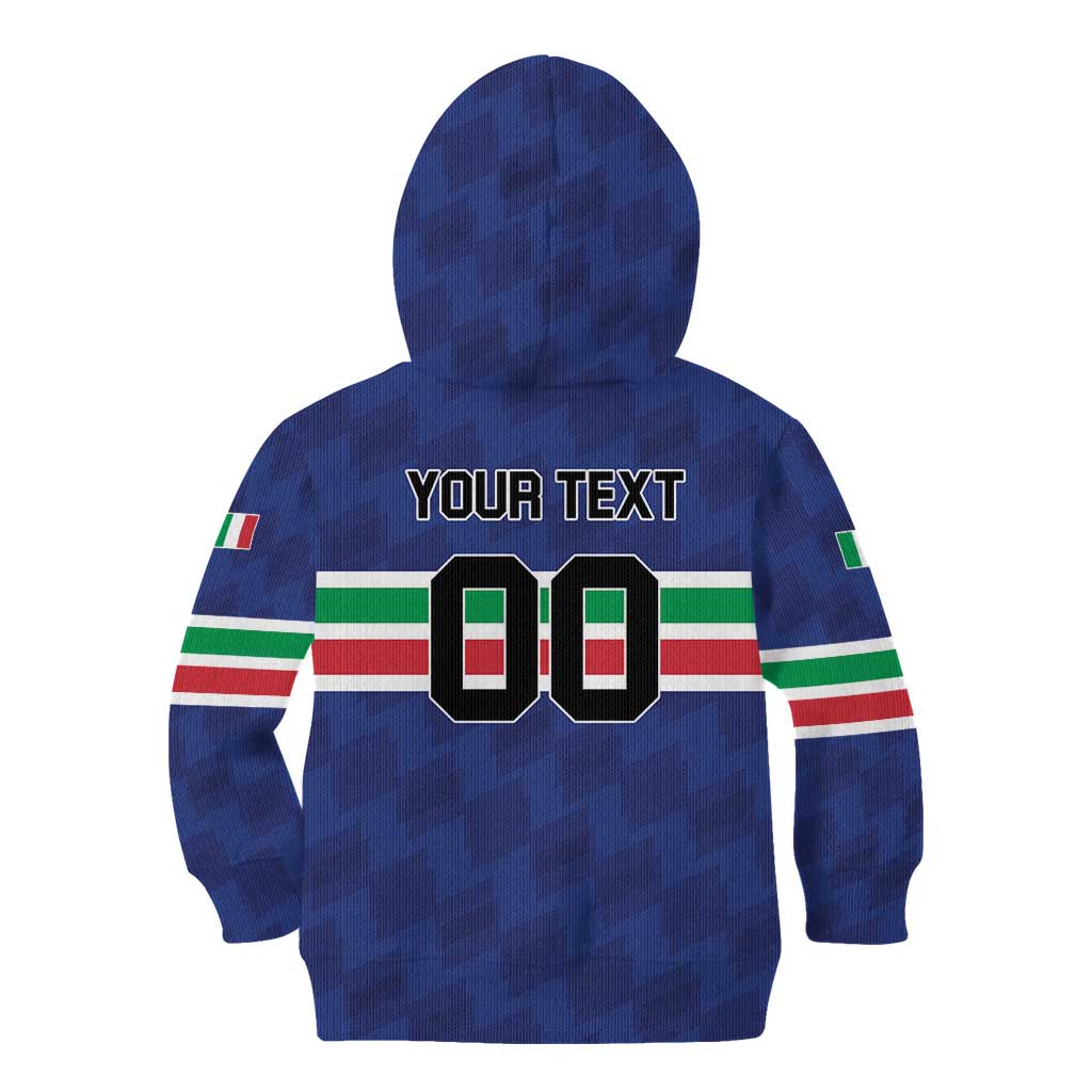 Custom Hockey 2026 Italy Kid Hoodie Gli Azzurri Go Champions