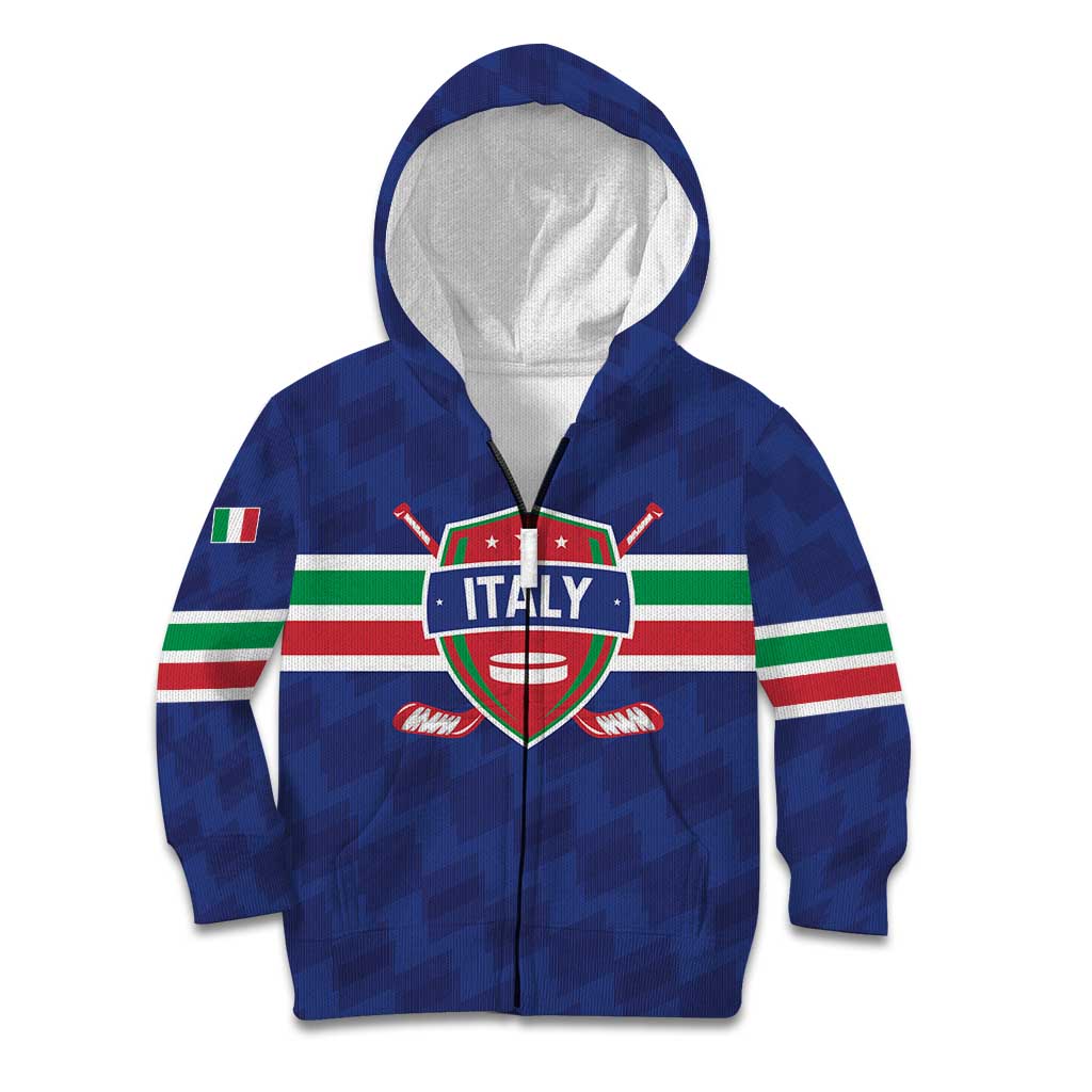 Custom Hockey 2026 Italy Kid Hoodie Gli Azzurri Go Champions