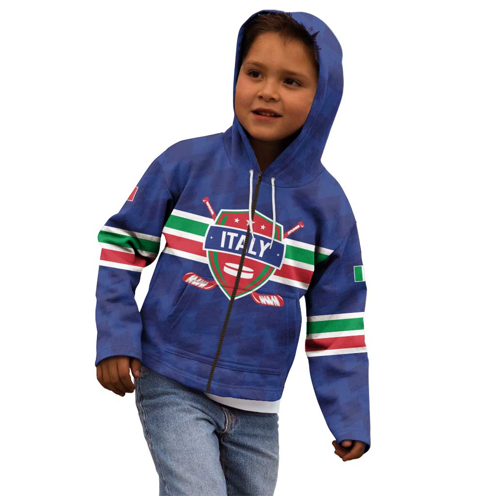 Custom Hockey 2026 Italy Kid Hoodie Gli Azzurri Go Champions