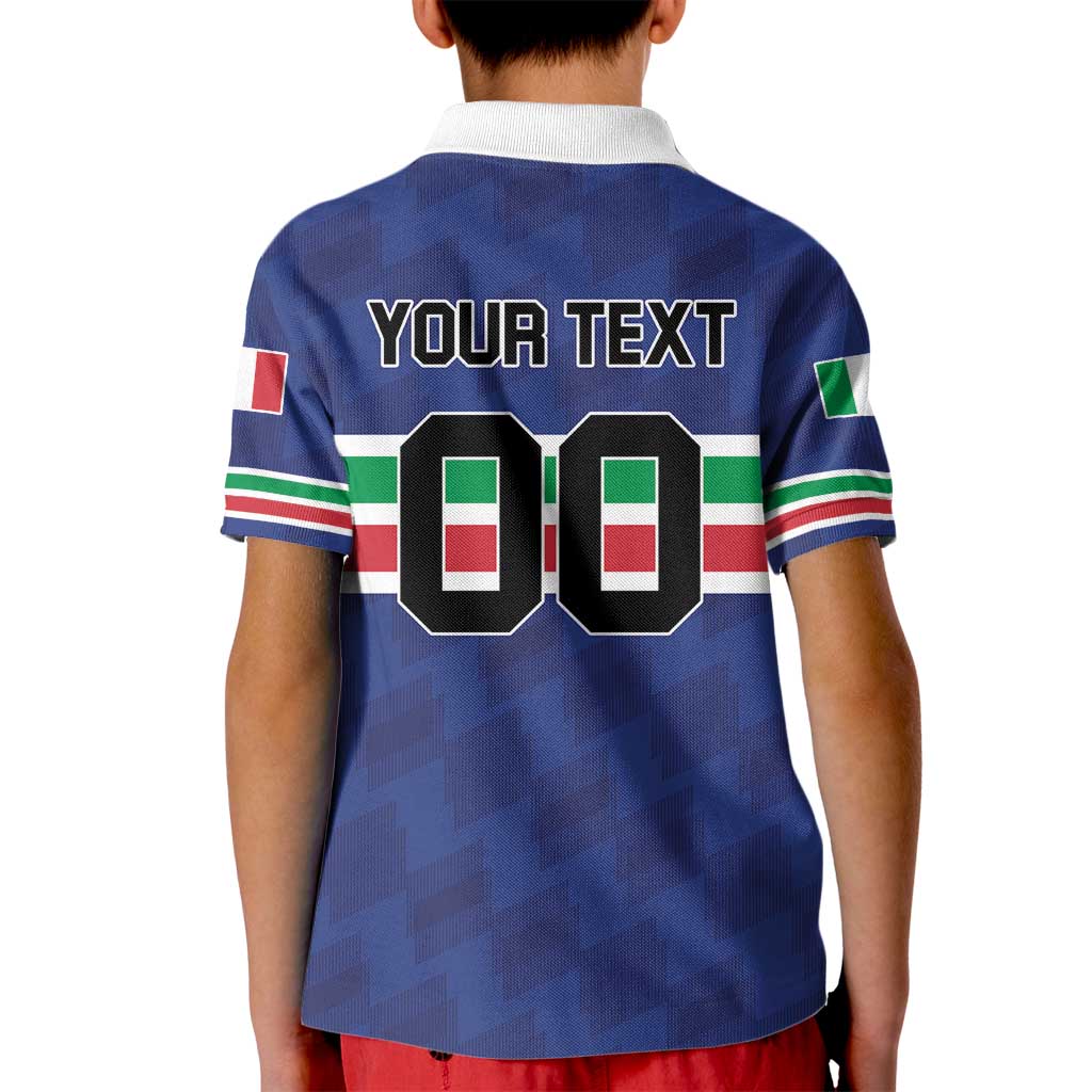 Custom Hockey 2026 Italy Kid Polo Shirt Gli Azzurri Go Champions