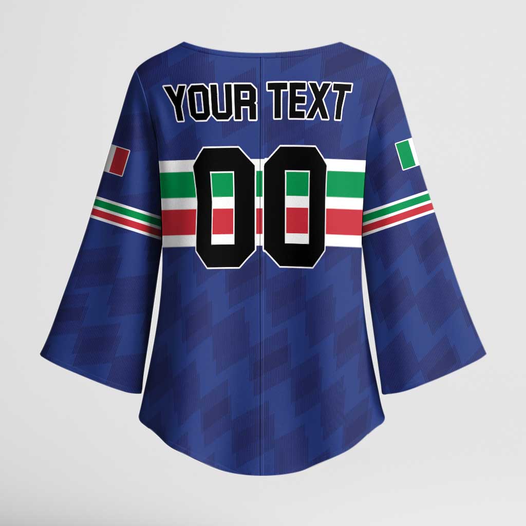 Custom Hockey 2026 Italy Kimono Sleeve Blouse Gli Azzurri Go Champions