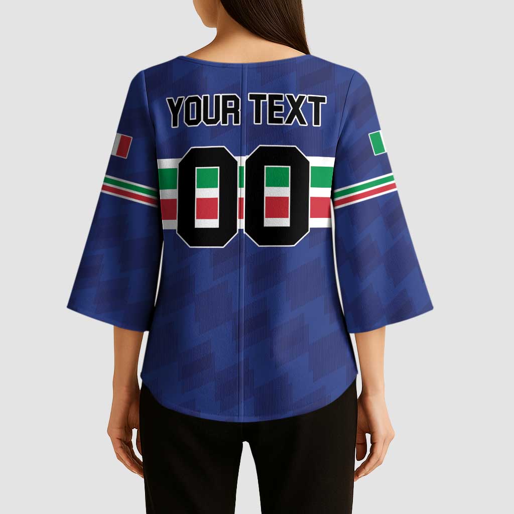 Custom Hockey 2026 Italy Kimono Sleeve Blouse Gli Azzurri Go Champions