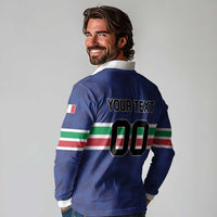 Custom Hockey 2026 Italy Long Sleeve Polo Shirt Gli Azzurri Go Champions