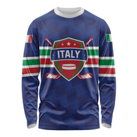 Custom Hockey 2026 Italy Long Sleeve Shirt Gli Azzurri Go Champions