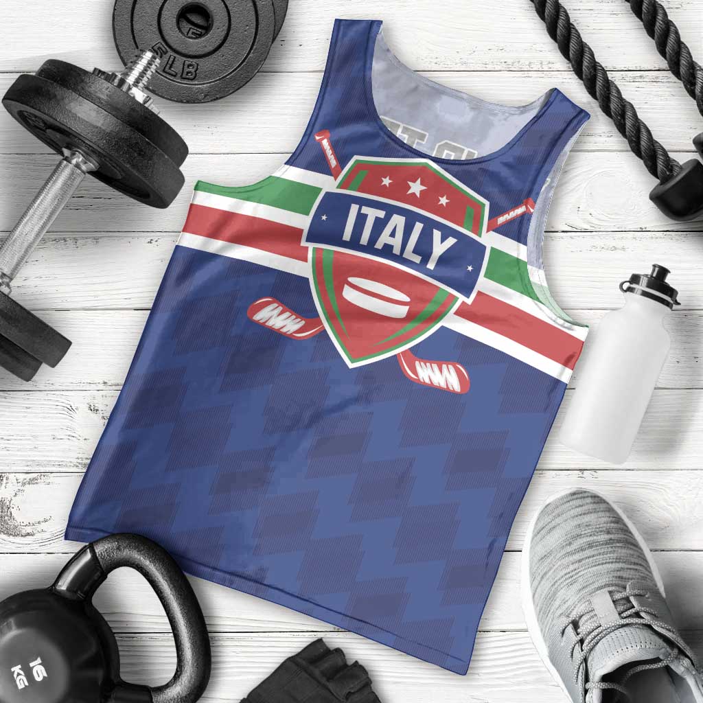 Custom Hockey 2026 Italy Men Tank Top Gli Azzurri Go Champions