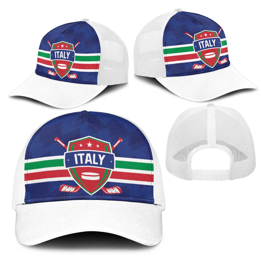 Hockey 2026 Italy Mesh Trucker Cap Gli Azzurri Go Champions