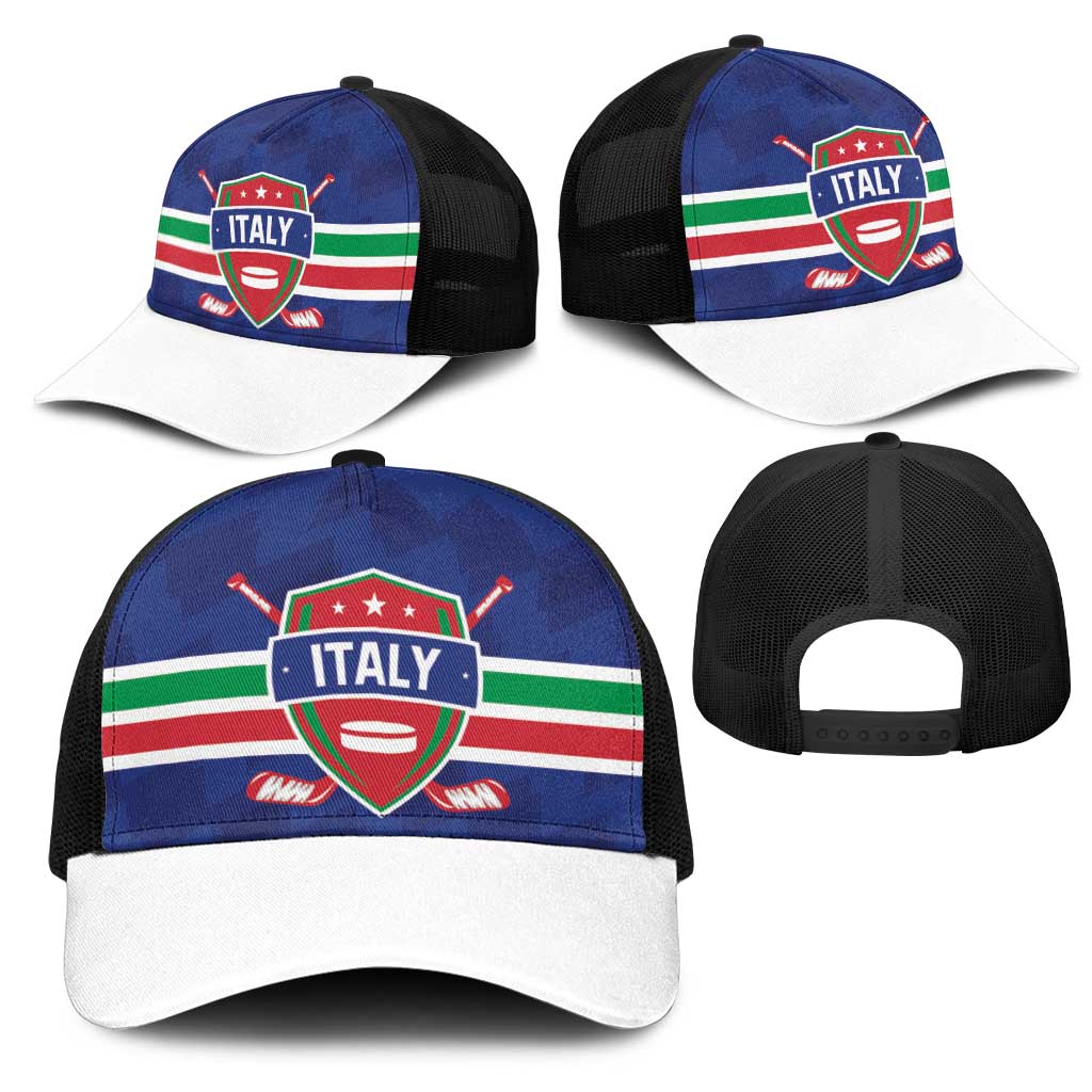 Hockey 2026 Italy Mesh Trucker Cap Gli Azzurri Go Champions