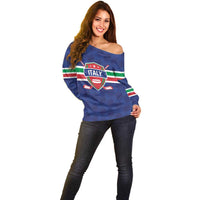Custom Hockey 2026 Italy Off Shoulder Sweater Gli Azzurri Go Champions
