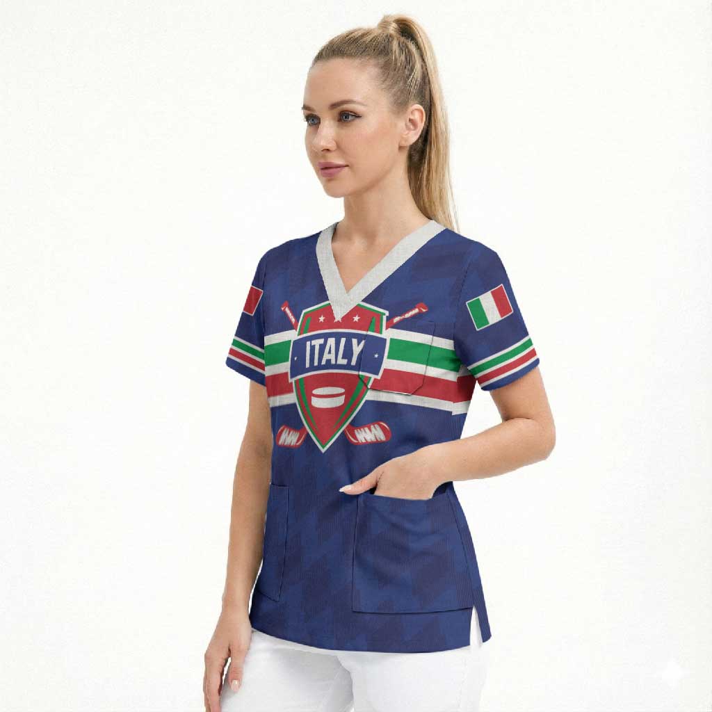 Custom Hockey 2026 Italy Scrub Top Gli Azzurri Go Champions