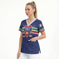Custom Hockey 2026 Italy Scrub Top Gli Azzurri Go Champions