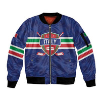 Custom Hockey 2026 Italy Sleeve Zip Bomber Jacket Gli Azzurri Go Champions