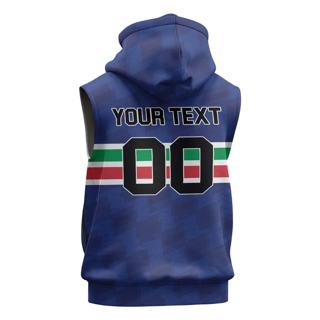 Custom Hockey 2026 Italy Sleeveless Hoodie Gli Azzurri Go Champions