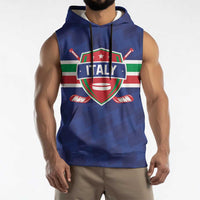 Custom Hockey 2026 Italy Sleeveless Hoodie Gli Azzurri Go Champions