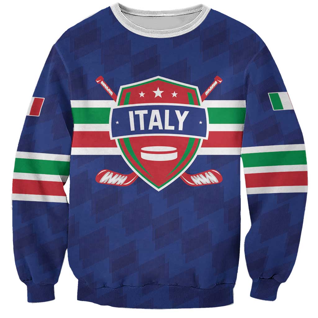 Custom Hockey 2026 Italy Sweatshirt Gli Azzurri Go Champions