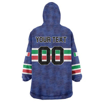 Custom Hockey 2026 Italy Wearable Blanket Hoodie Gli Azzurri Go Champions