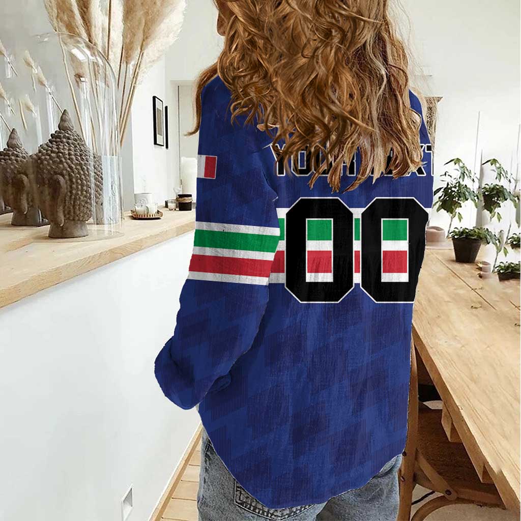 Custom Hockey 2026 Italy Women Casual Shirt Gli Azzurri Go Champions