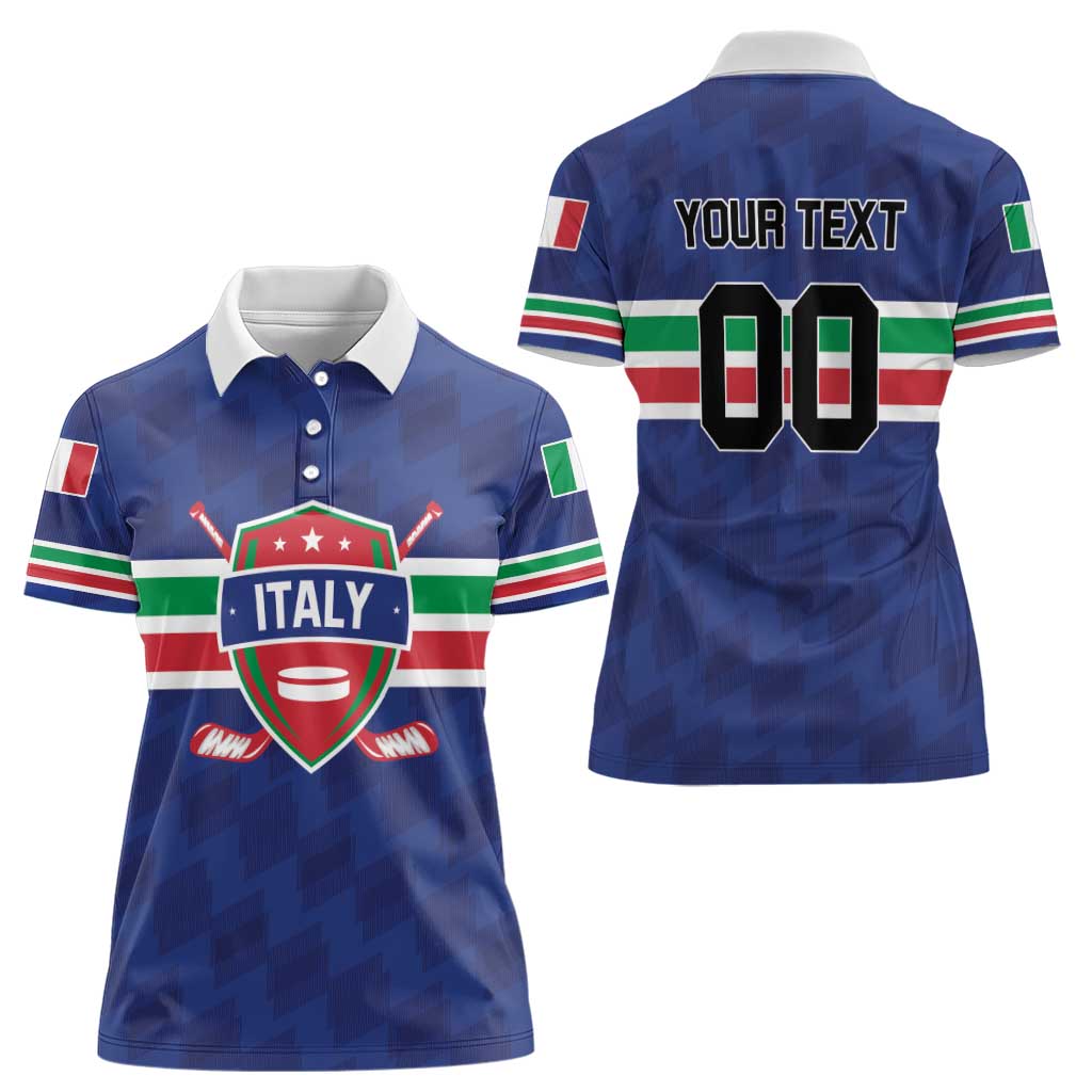 Custom Hockey 2026 Italy Women Polo Shirt Gli Azzurri Go Champions
