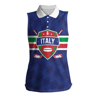 Custom Hockey 2026 Italy Women Sleeveless Polo Shirt Gli Azzurri Go Champions