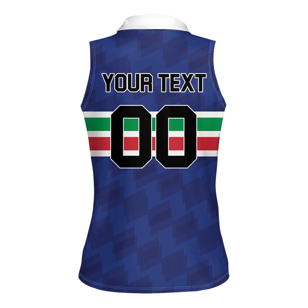 Custom Hockey 2026 Italy Women Sleeveless Polo Shirt Gli Azzurri Go Champions