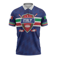 Custom Hockey 2026 Italy Zipper Polo Shirt Gli Azzurri Go Champions