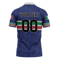 Custom Hockey 2026 Italy Zipper Polo Shirt Gli Azzurri Go Champions