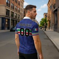 Custom Hockey 2026 Italy Zipper Polo Shirt Gli Azzurri Go Champions