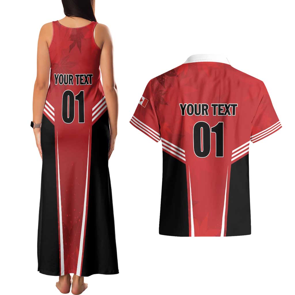 Custom Canada Basketball Couples Matching Tank Maxi Dress and Hawaiian Shirt Dream Because I Can