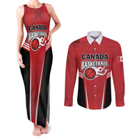 Custom Canada Basketball Couples Matching Tank Maxi Dress and Long Sleeve Button Shirt Dream Because I Can