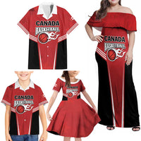 Custom Canada Basketball Family Matching Off Shoulder Maxi Dress and Hawaiian Shirt Dream Because I Can
