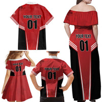 Custom Canada Basketball Family Matching Off Shoulder Maxi Dress and Hawaiian Shirt Dream Because I Can