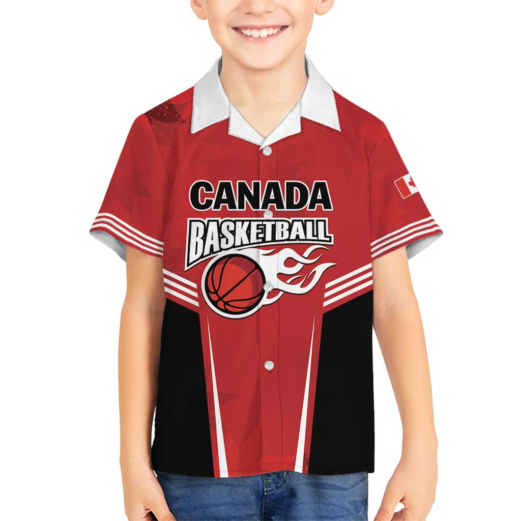 Custom Canada Basketball Family Matching Off Shoulder Short Dress and Hawaiian Shirt Dream Because I Can