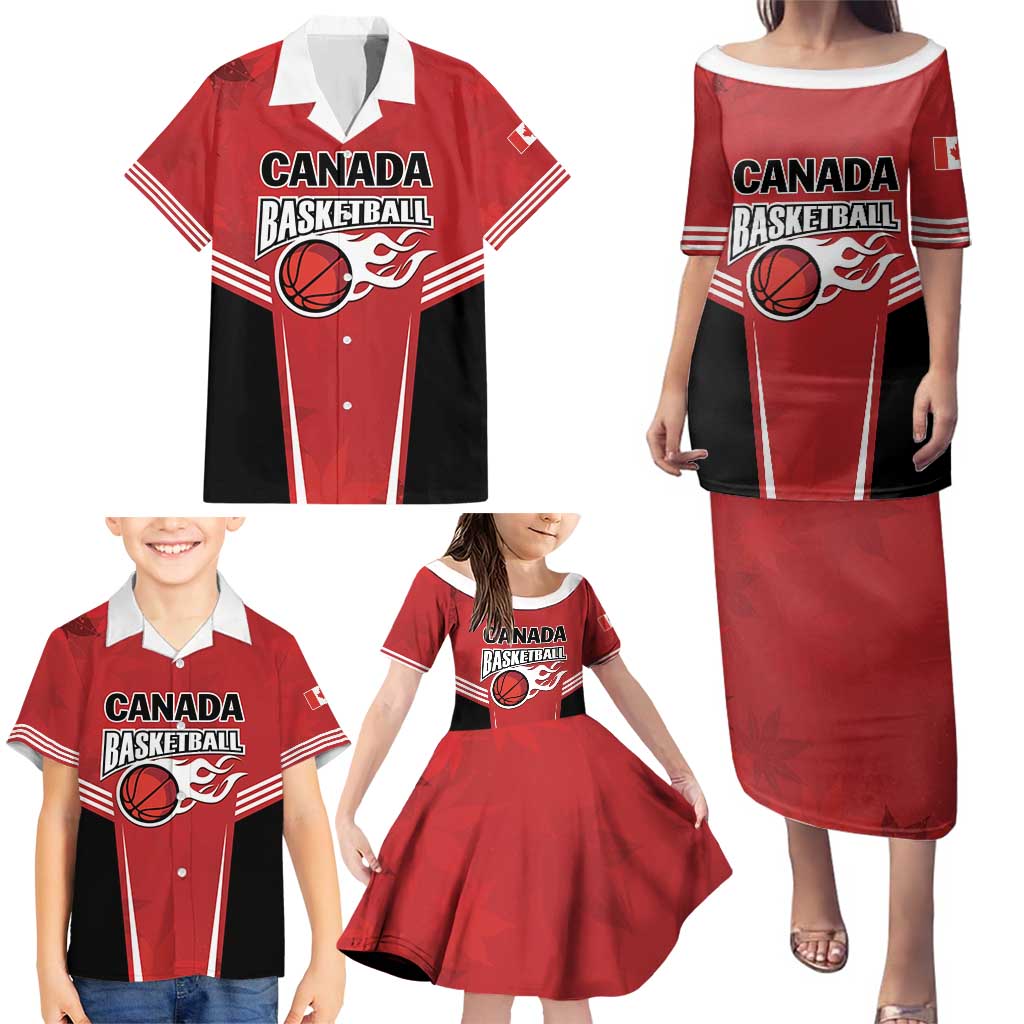 Custom Canada Basketball Family Matching Puletasi and Hawaiian Shirt Dream Because I Can