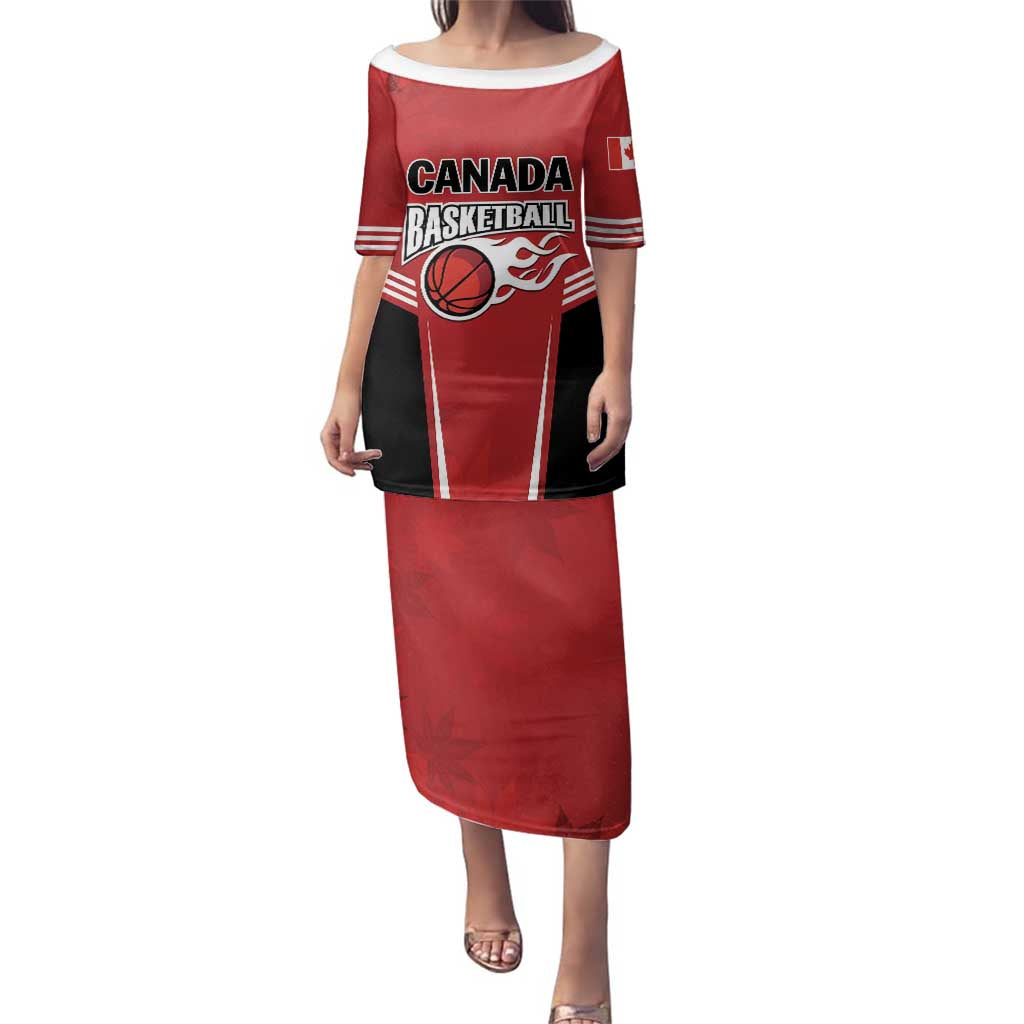 Custom Canada Basketball Family Matching Puletasi and Hawaiian Shirt Dream Because I Can