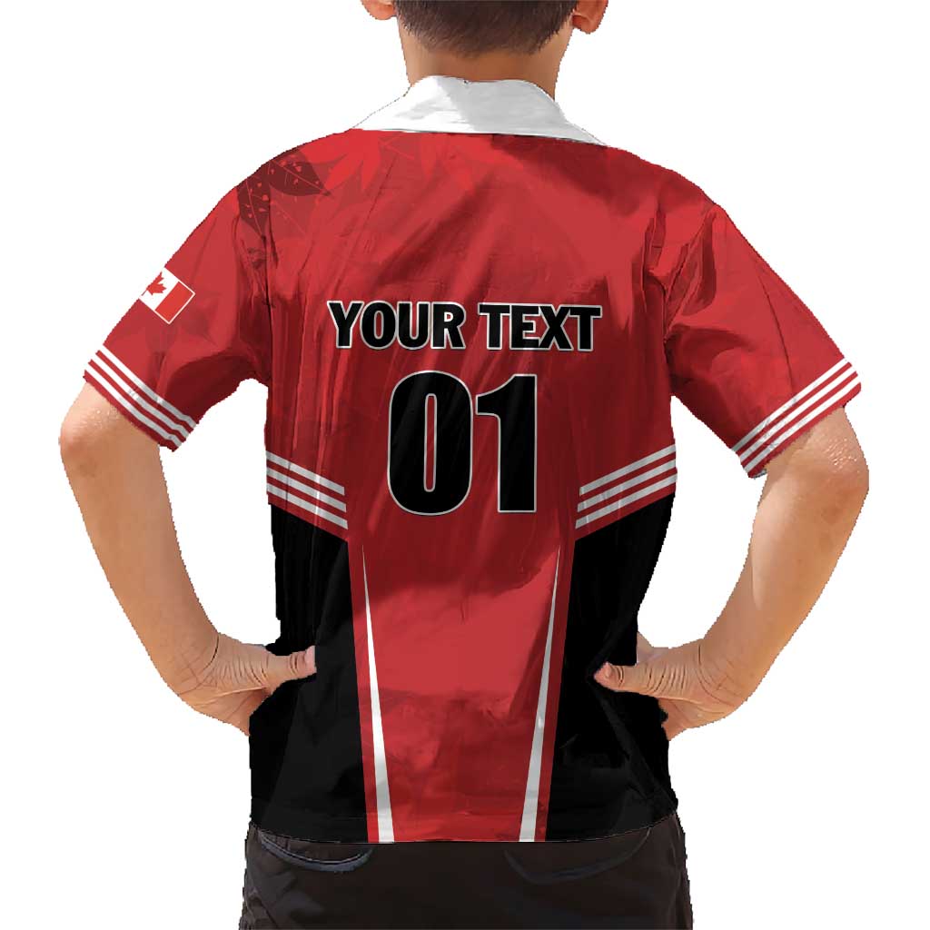 Custom Canada Basketball Family Matching Short Sleeve Bodycon Dress and Hawaiian Shirt Dream Because I Can