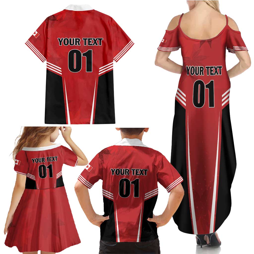 Custom Canada Basketball Family Matching Summer Maxi Dress and Hawaiian Shirt Dream Because I Can