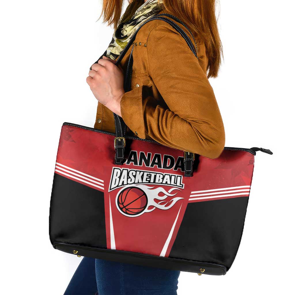 Canada Basketball Leather Tote Bag Dream Because I Can