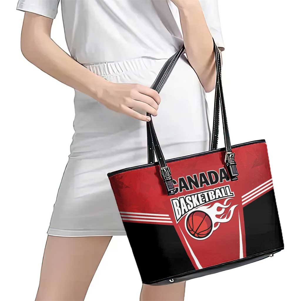 Canada Basketball Leather Tote Bag Dream Because I Can