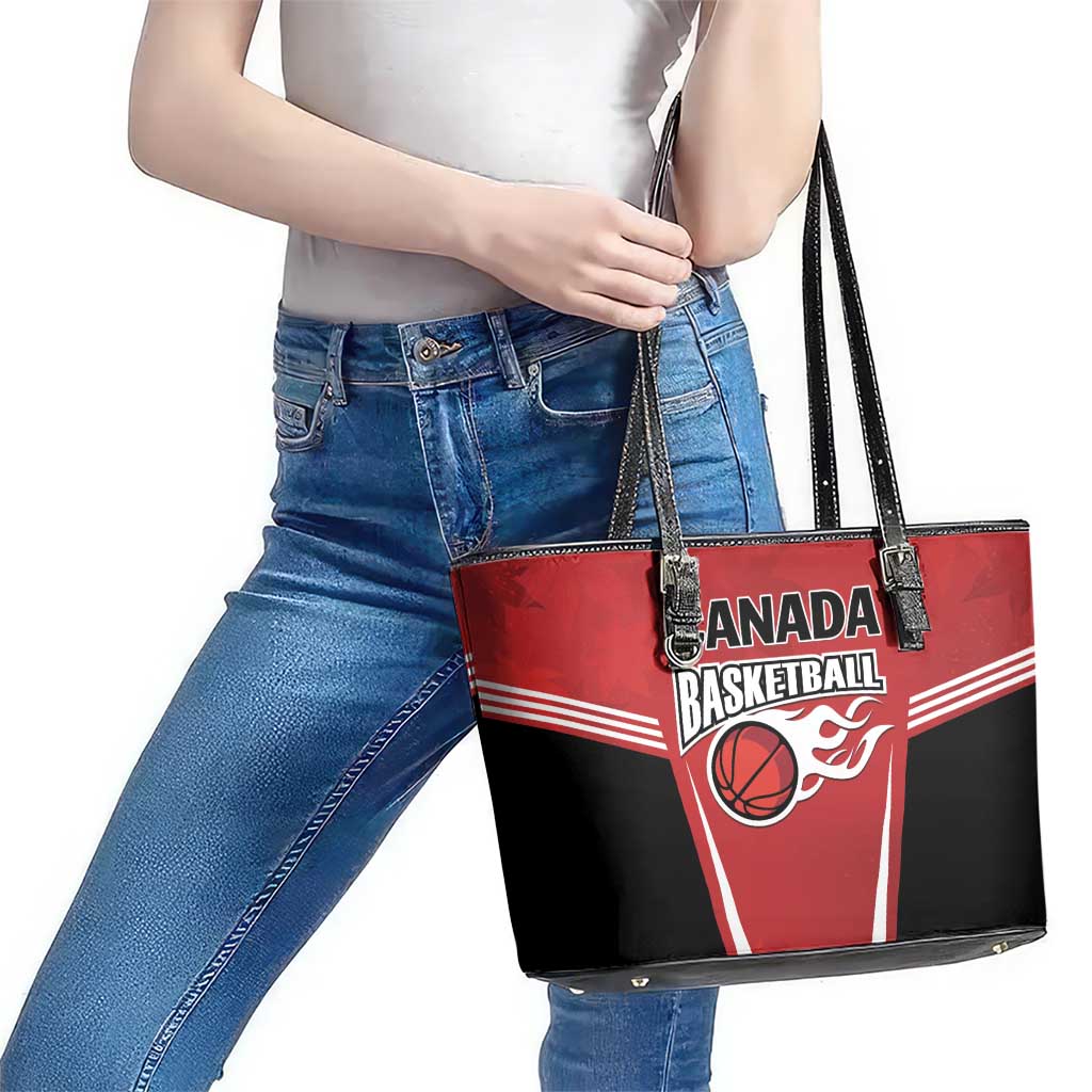 Canada Basketball Leather Tote Bag Dream Because I Can