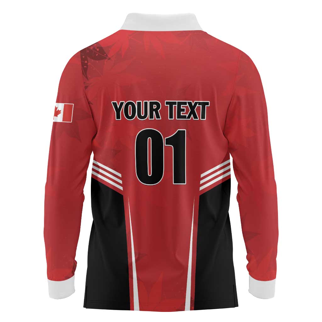 Custom Canada Basketball Long Sleeve Polo Shirt Dream Because I Can