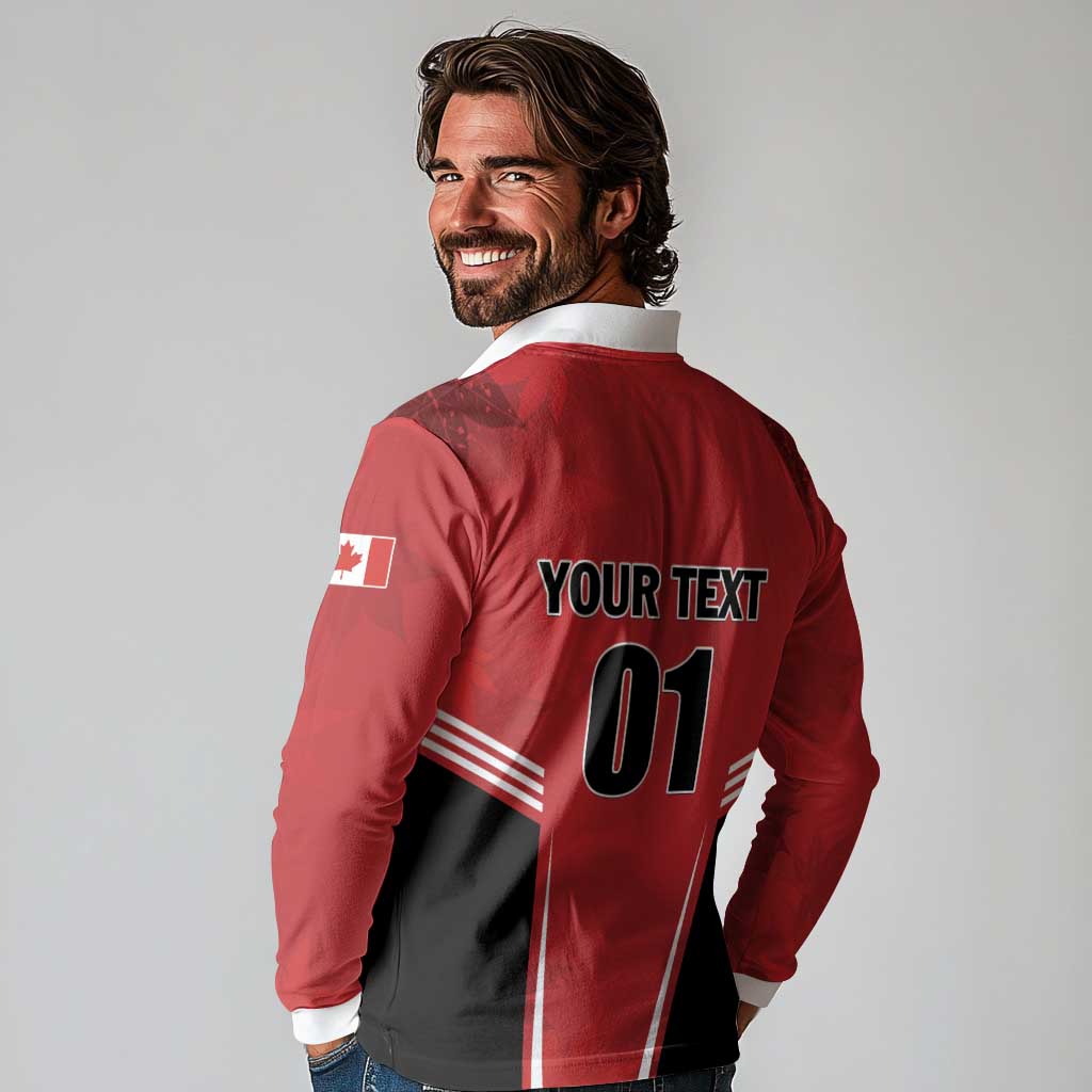 Custom Canada Basketball Long Sleeve Polo Shirt Dream Because I Can