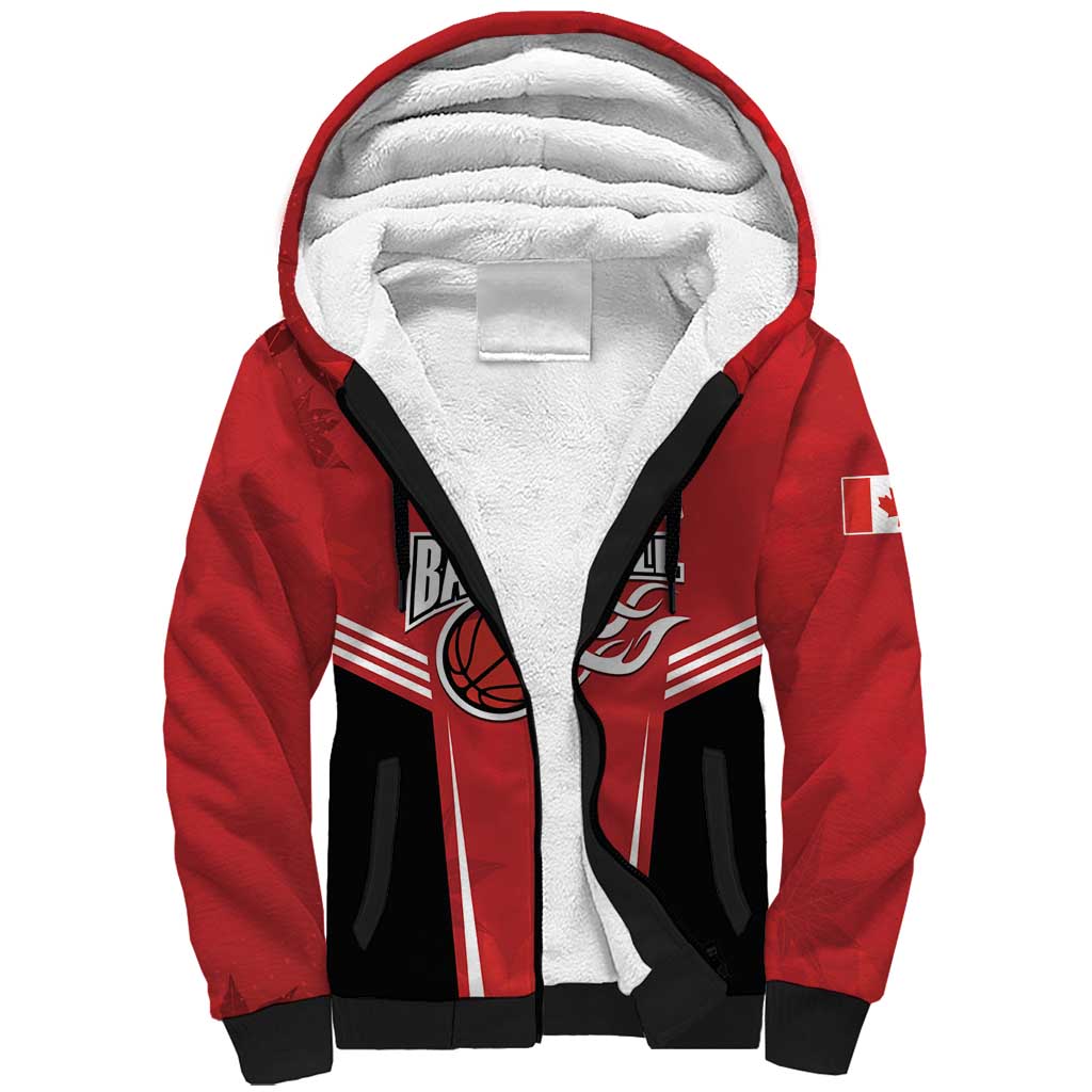 Custom Canada Basketball Sherpa Hoodie Dream Because I Can