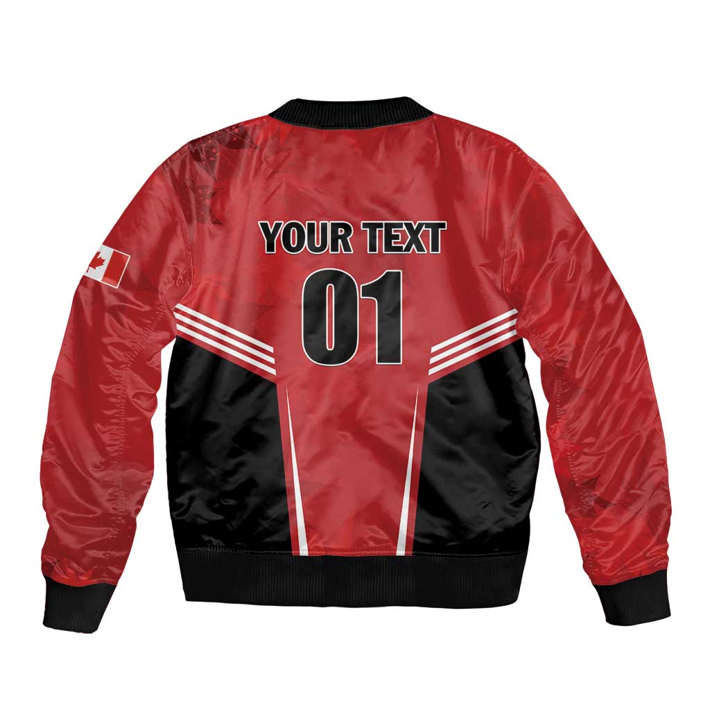 Custom Canada Basketball Sleeve Zip Bomber Jacket Dream Because I Can