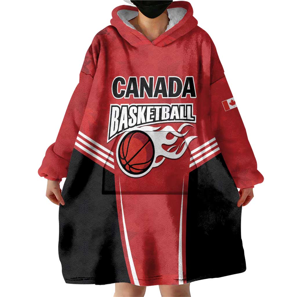 Custom Canada Basketball Wearable Blanket Hoodie Dream Because I Can
