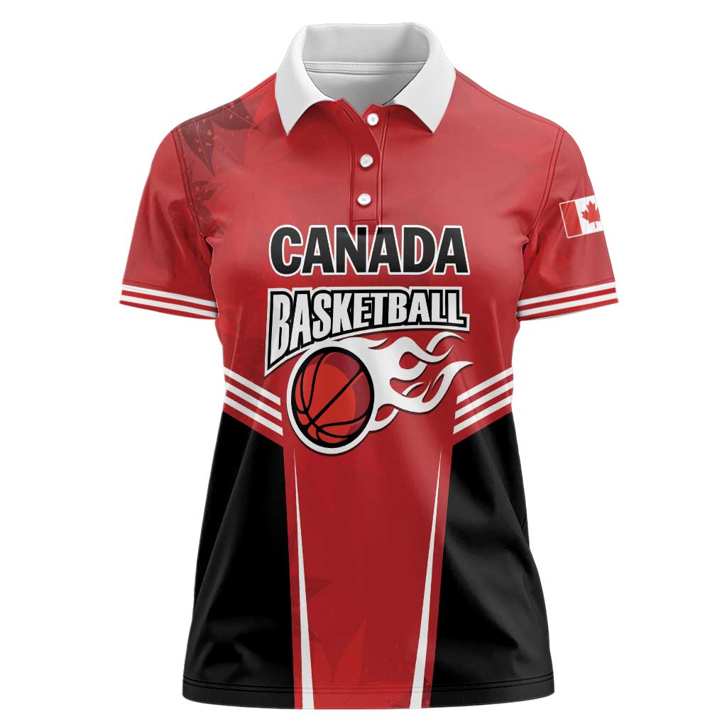 Custom Canada Basketball Women Polo Shirt Dream Because I Can