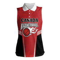 Custom Canada Basketball Women Sleeveless Polo Shirt Dream Because I Can