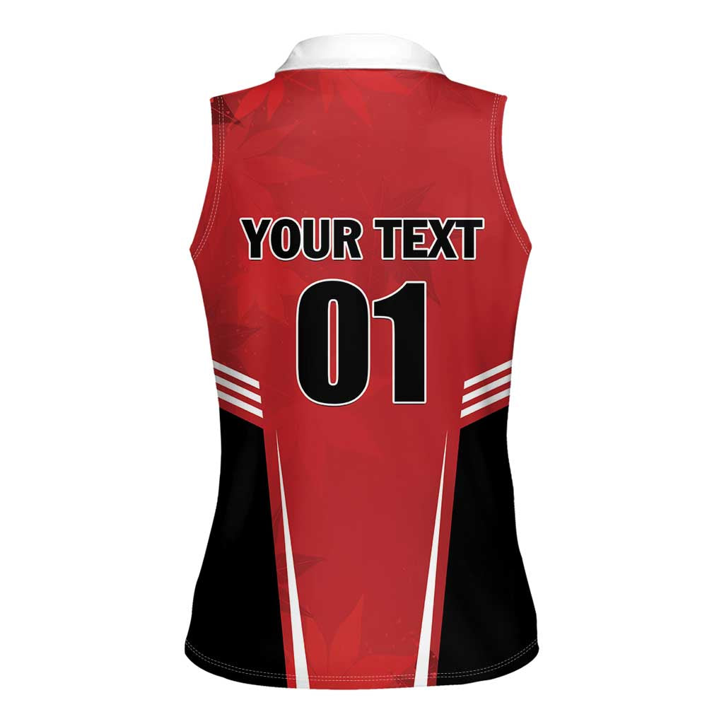 Custom Canada Basketball Women Sleeveless Polo Shirt Dream Because I Can