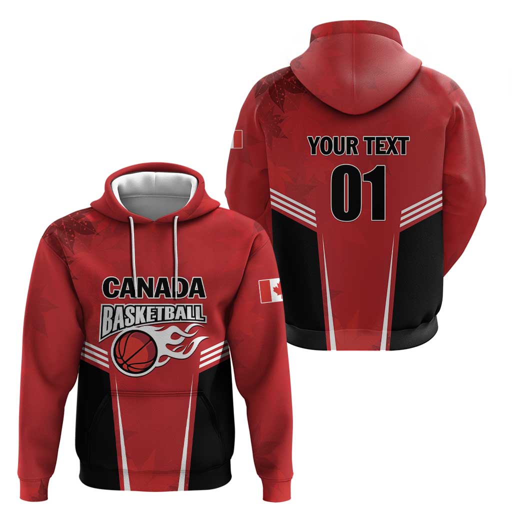Custom Canada Basketball Zip Hoodie Dream Because I Can