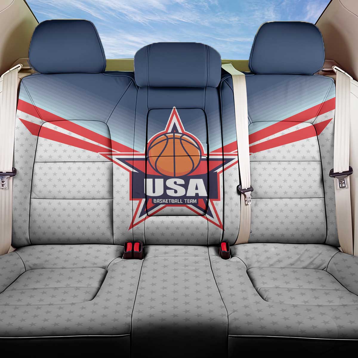 USA Basketball Team Back Car Seat Cover Shine Like Stars