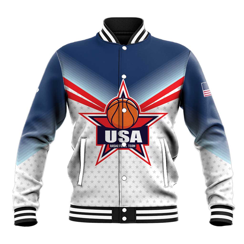 Custom USA Basketball Team Baseball Jacket Shine Like Stars