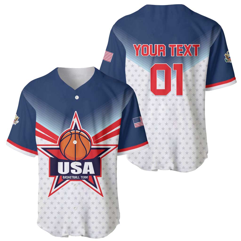 Custom USA Basketball Team Baseball Jersey Shine Like Stars